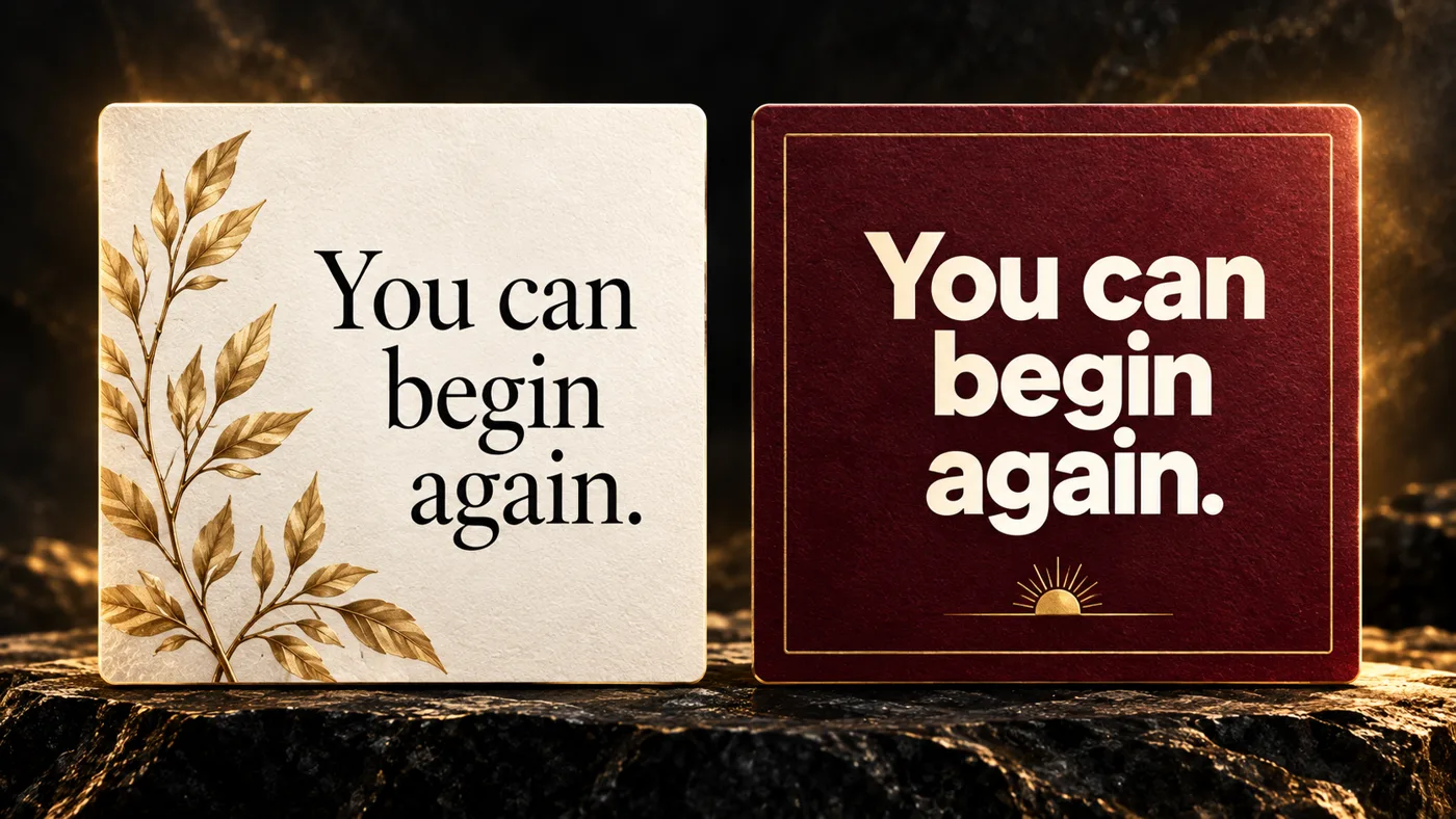 Two quote card design styles